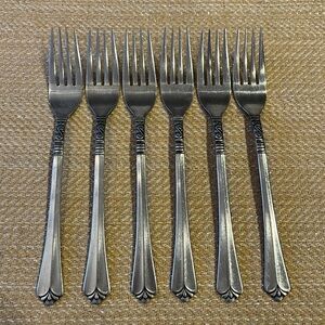 Vintage ORLEANS ORL31 STAINLESS Dinner Forks (6)